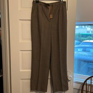 Vintage Saks Fifth Avenue Mushroom Grey Trousers … - image 1